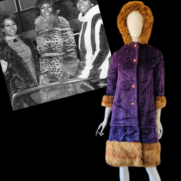 Montgomery Ward Jackets & Blazers - Vtg Rare Purple 60’s Penny Lane Faux Fur Coat